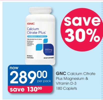 GNC Calcium Citrate Plus Magnesium & Vitamin D-3
