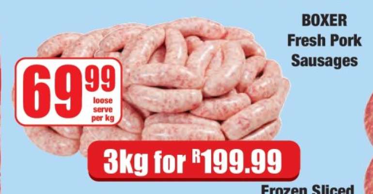 BOXER Fresh Pork Sausages