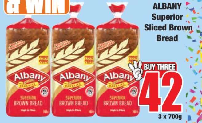 Albany Superior Sliced Brown Bread