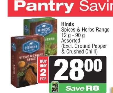 Hinds Spices & Herbs Range