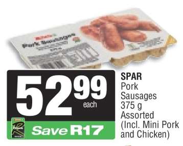 SPAR Pork Sausages