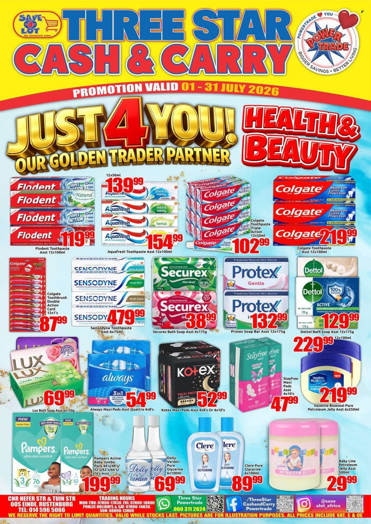 Three Star Cash and Carry specials - 01/07/2026 - 31/07/2026. Page 1
