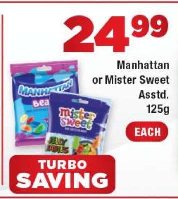 Manhattan or Mister Sweet Asstd.