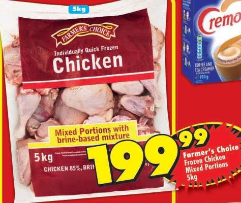 FARMER'S CHOICE FROZEN CHICKEN MIXED PORTIONS 5kg