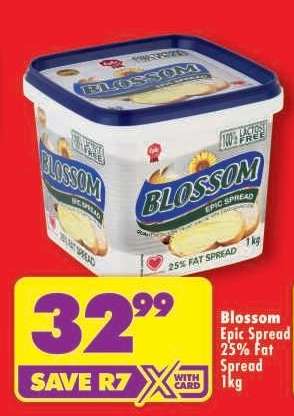 BLOSSOM EPIC SPREAD 25% FAT SPREAD 1kg
