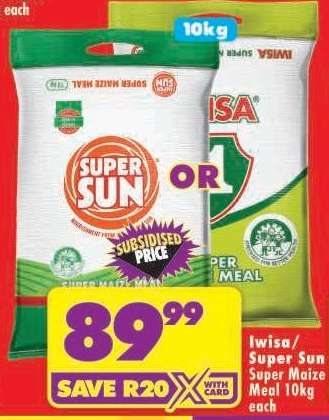 IWISA/SUPER SUN SUPER MAIZE MEAL 10kg