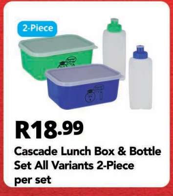 Cascade Lunch Box & Bottle Set All Variants 2-Piece per set