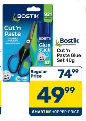 Bostik Cut ‘n Paste Glue Set 40g