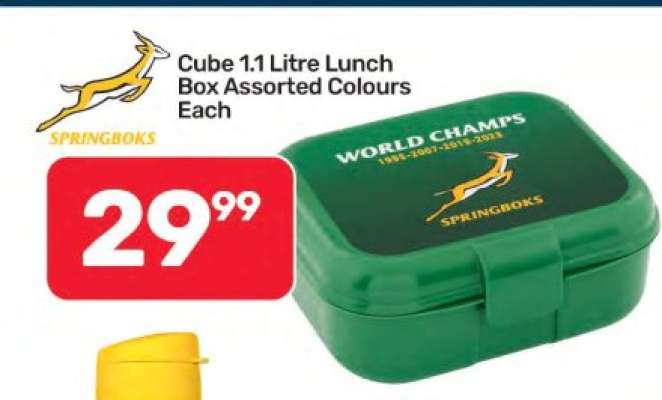 Cube 1.1 Litre Lunch Box Assorted Colours Each