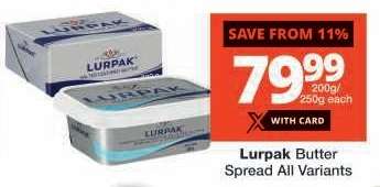Lurpak Butter Spread All Variants