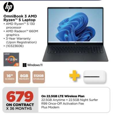 OmniBook 3 AMD Ryzen 5 Laptop