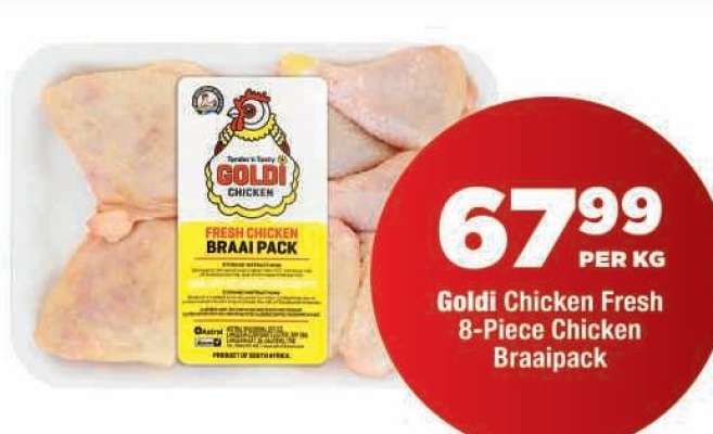 Goldi Chicken Fresh 8-Piece Chicken Braaipack
