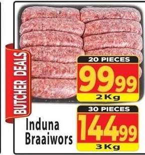 Induna Braaiwors 20 pieces