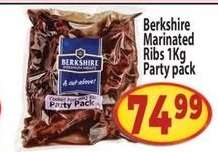Berkshire Marinated Ribs 1Kg Party pack