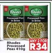 Rhodes Processed Peas 410g