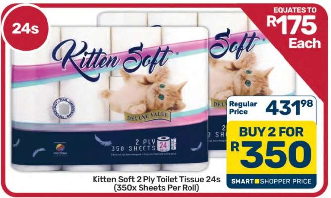 Kitten Soft 2 Ply Toilet Tissue 24s