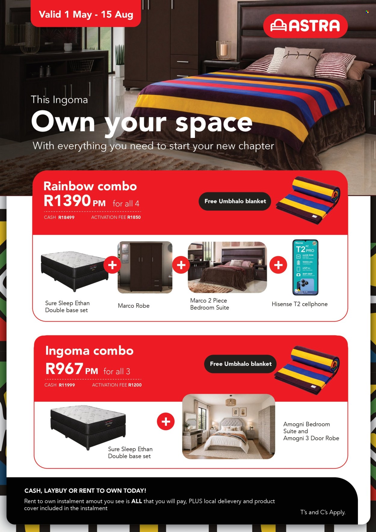 Astra Furnishers specials - 01/05/2026 - 15/08/2026. Page 1