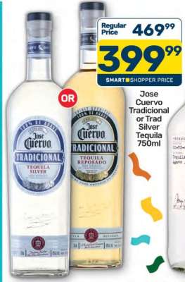 Jose Cuervo Tradicional or Trad Silver Tequila 750ml