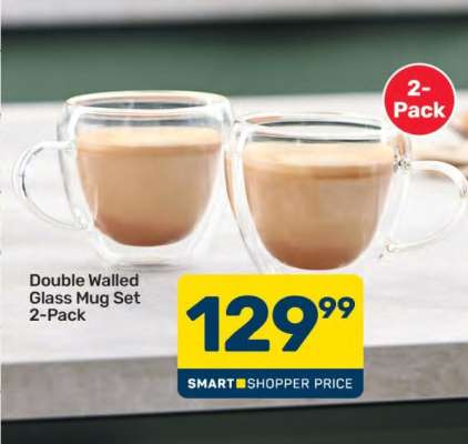 Double Walled Glass Mug Set 2-Pack