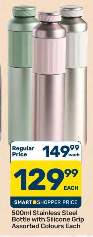 500ml Stainless Steel Bottle with Silicone Grip
