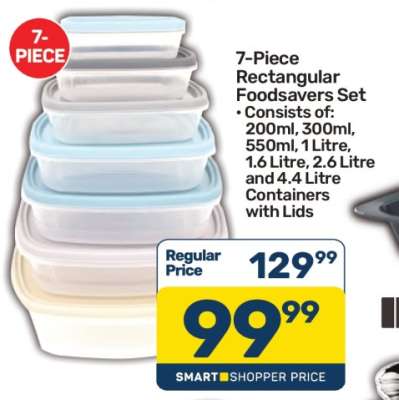7-Piece Rectangular Foodsavers Set