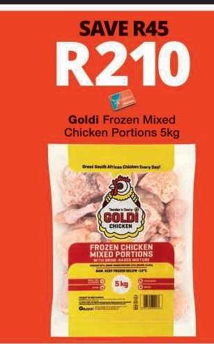 GOLDI FROZEN MIXED CHICKEN PORTIONS 5kg