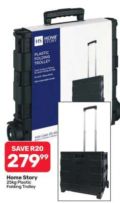 Home Story 25kg Plastic Folding Trolley