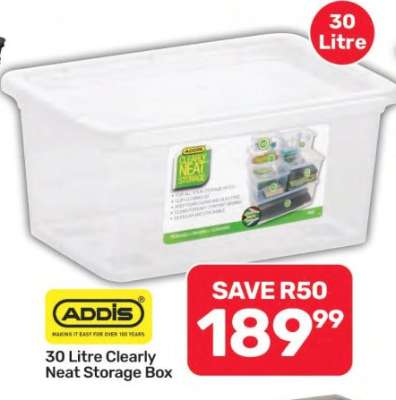 30 Litre Clearly Neat Storage Box
