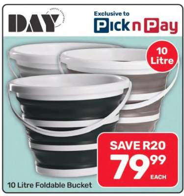 10 Litre Foldable Bucket