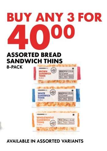 Assorted Bread Sandwich Thins