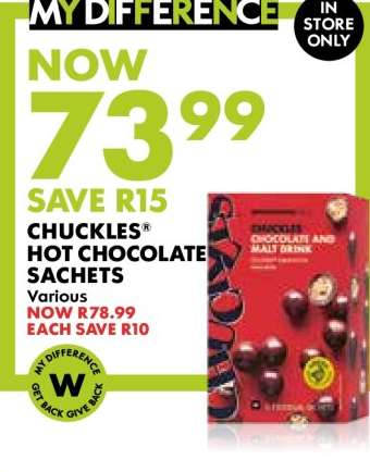 CHUCKLES® Hot Chocolate Sachets