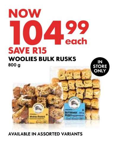 Woolies Bulk Rusks