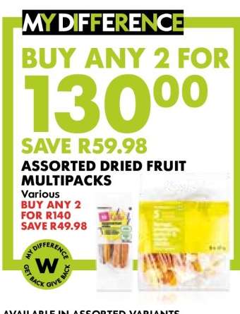 Assorted Dried Fruit Multipacks