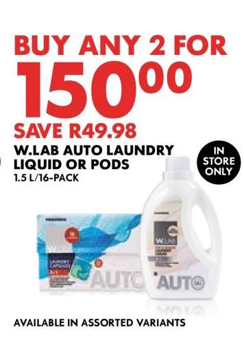 W.Lab Auto Laundry Liquid or Pods