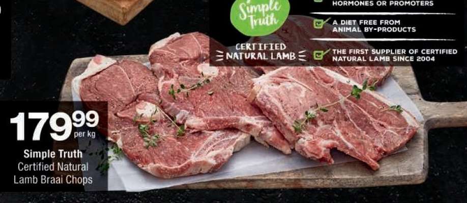 Simple Truth Certified Natural Lamb Braai Chops