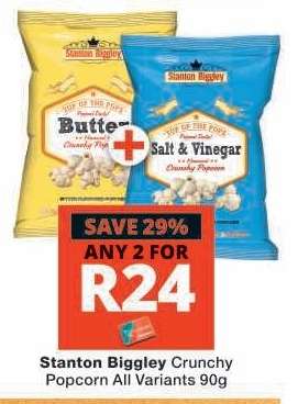 Stanton Biggley Crunchy Popcorn All Variants 90g