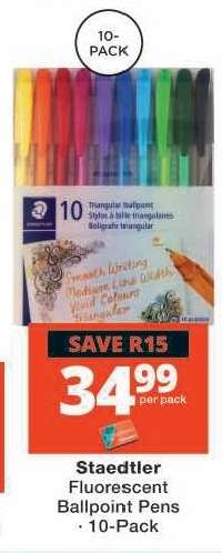 Staedtler Fluorescent Ballpoint Pens