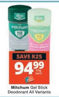 Mitchum Gel Stick Deodorant All Variants