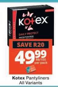 Kotex Pantyliners