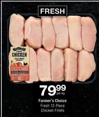 Farmer's Choice Fresh 12-Piece Chicken Fillets