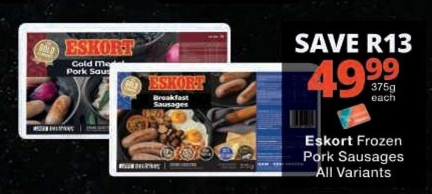 Eskort Frozen Pork Sausages