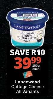 Lancewood Cottage Cheese All Variants