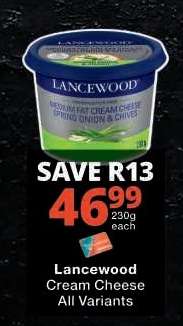 Lancewood Cream Cheese