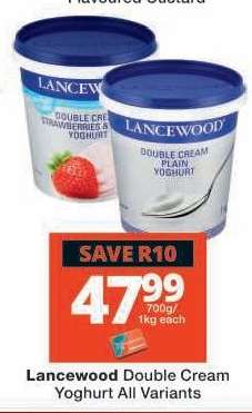 LANCEWOOD Double Cream Yoghurt (All variants)