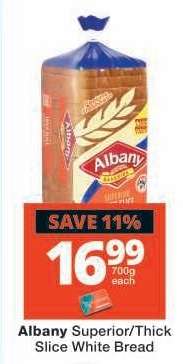Albany Superior/Thick Slice White Bread