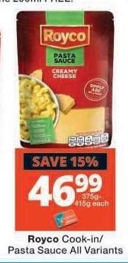 Royco Cook-in/Pasta Sauce All Variants
