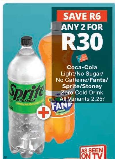 Coca-Cola Light/No Sugar/No Caffeine/Fanta/Sprite/Stoney