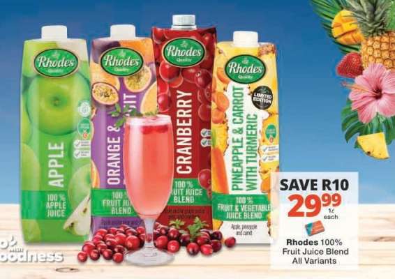 RHODES 100% FRUIT JUICE BLEND