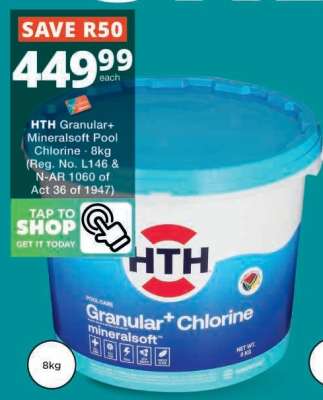 HTH Granular+ Mineralsoft Pool Chlorine