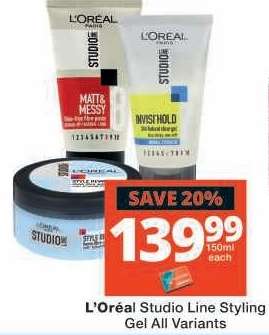 L'Oreal Studio Line Styling Gel All Variants